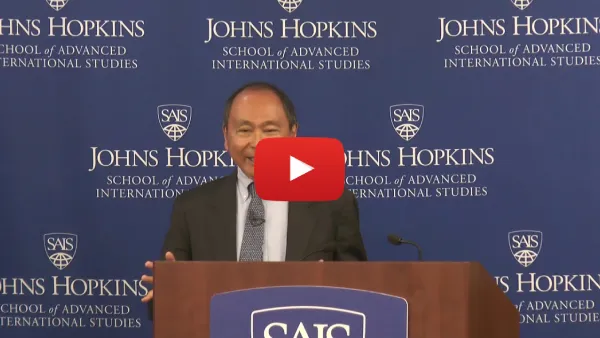 Francis Fukuyama official speaker on Geopolitics